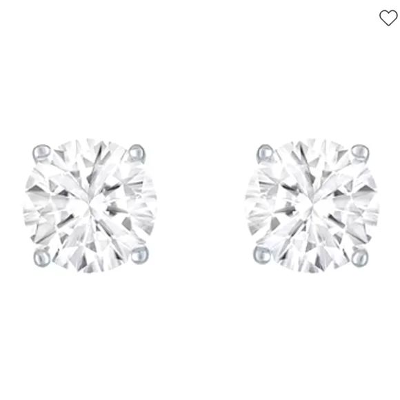 2.5 CT.T.W. Lab-Created White Sapphire Stud Earrings in Sterling Silver - Picture 2 of 2